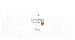 Desktop Screenshot of physics.mcmaster.ca