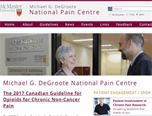 Tablet Screenshot of nationalpaincentre.mcmaster.ca