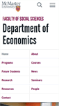 Mobile Screenshot of economics.mcmaster.ca