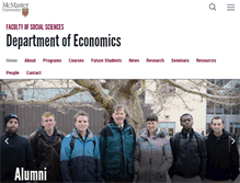 Tablet Screenshot of economics.mcmaster.ca