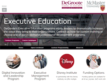 Tablet Screenshot of execed.degroote.mcmaster.ca