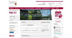 Desktop Screenshot of hsl.mcmaster.ca