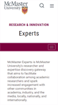 Mobile Screenshot of experts.mcmaster.ca