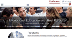 Desktop Screenshot of degroote.mcmaster.ca