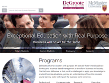 Tablet Screenshot of degroote.mcmaster.ca