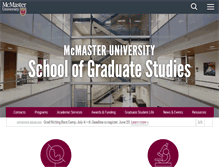 Tablet Screenshot of graduate.mcmaster.ca
