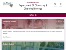 Tablet Screenshot of chemistry.mcmaster.ca