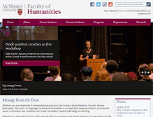 Tablet Screenshot of humanities.mcmaster.ca