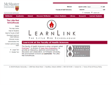 Tablet Screenshot of learnlink.mcmaster.ca