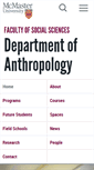 Mobile Screenshot of anthropology.mcmaster.ca