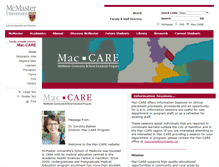 Tablet Screenshot of maccare.mcmaster.ca